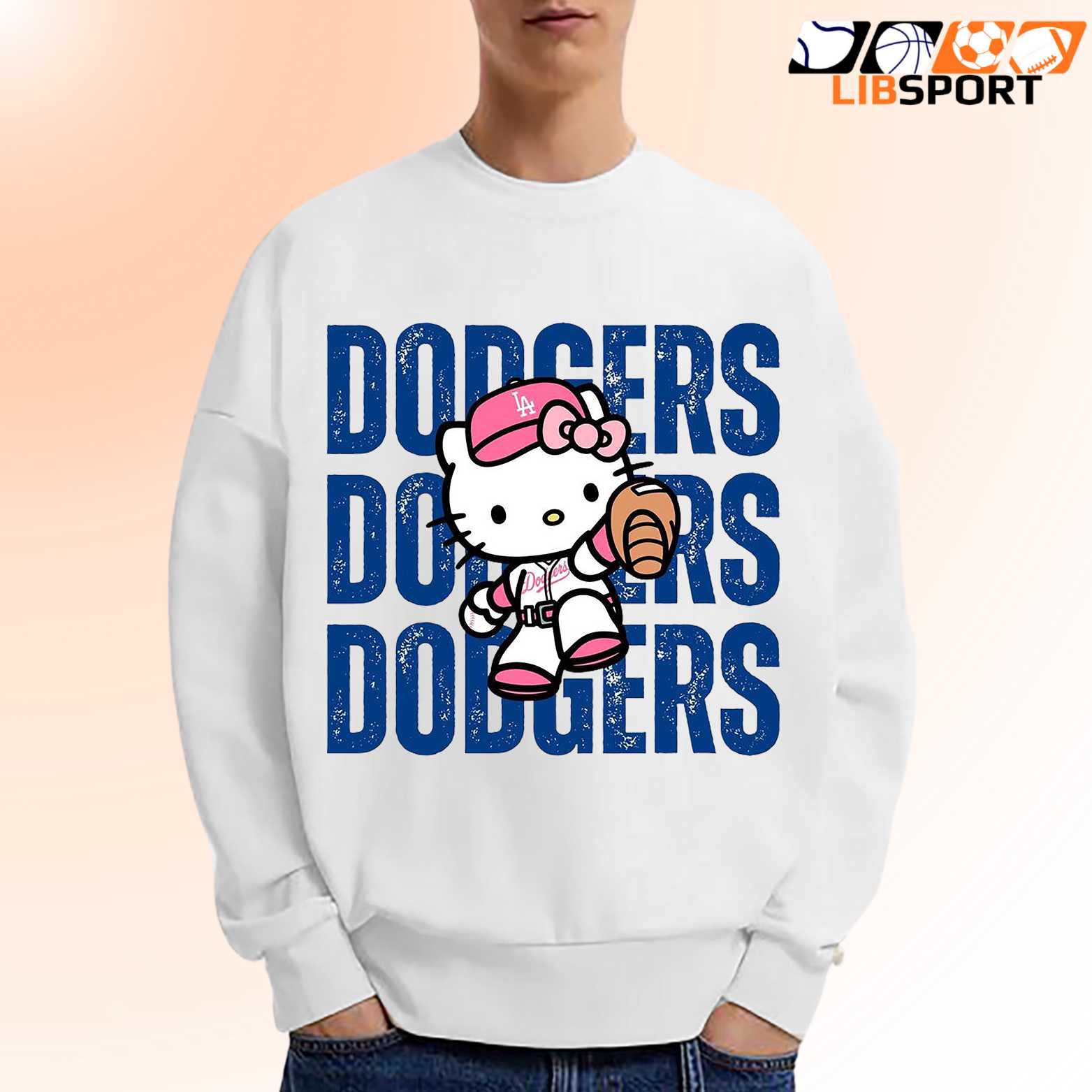 Hello Kitty T Shirt, Los Angeles Dodgers Baseball, Streetwear Retro Tee